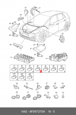 разъем!\ Audi a4 13 4F0 973 704 VAG