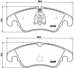 Колодки тормозные P85098 P85098 BREMBO