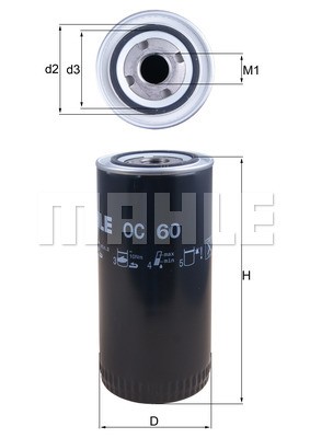Фильтр КПП OC60 MAHLE KNECHT