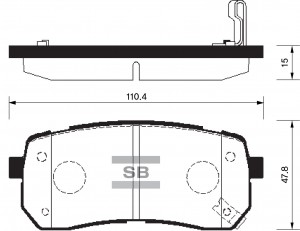 Колодки тормозные HYUNDAI H1 02-/iX55 3.0 08-/KIA CARNIVAL 06- задние SP1192 SP1192 SANGSIN