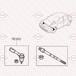 Наконечник рулевой тяги L/R OPEL Astra 98- TEC1031 TEC1031 TATSUMI