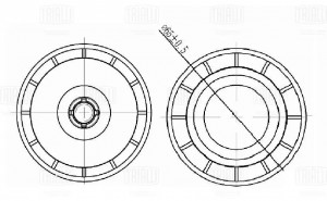 Ролик привод. ремня Haval F7/F7x (19-)/Jolion (21-) 1.5GDIT (опор.) (CM 5666) CM5666 TRIALLI