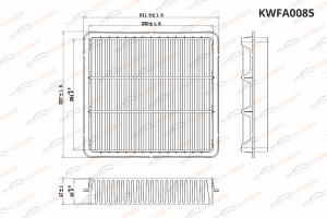 Фильтр воздушный GEELY Atlas (16-) KORWIN KWFA0085 KORWIN