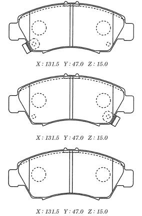 Колодки тормозные дисковые перед HONDA JAZZ II/III 02 D5073MH D5073MH MK KASHIYAMA