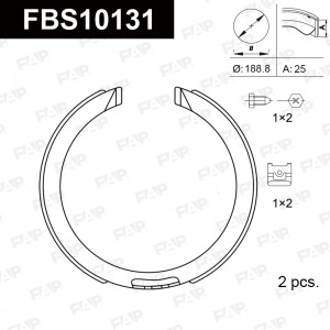 Тормозные колодки барабанные PREMIUM FBS10131 FBS10131 FAP