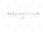 Амортизатор (упор) для а/м Opel Insignia (08-) (капота) (GS 2115) GS2115 TRIALLI