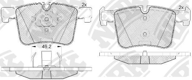 Колодки тормозные BMW 1 (F21),3 (F30),X3 (F25) передние (4шт.) NIBK PN0558 NIBK