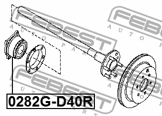 Ступица в сборе задняя NISSAN XTERRA N50 2005-2015 0282G-D40R 0282G-D40R FEBEST