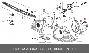 Патрон лампы HONDA OE 33515S50003 HONDA
