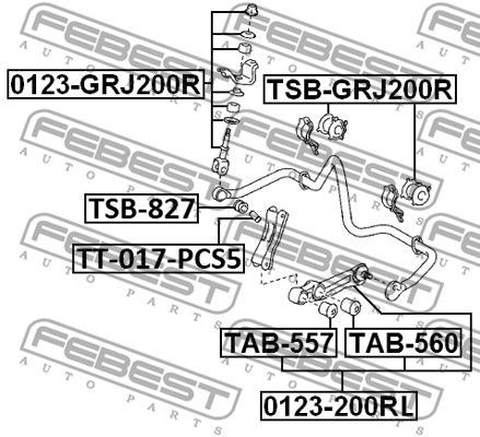 TOYOTA LAND CRUISER (200) (2008>) TAB-560 FEBEST