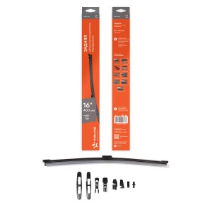 Щетка стеклоочистителя 400 мм 16 задняя бескаркасная, 8 адаптеров AWB-R-400 AWB-R-400 AIRLINE