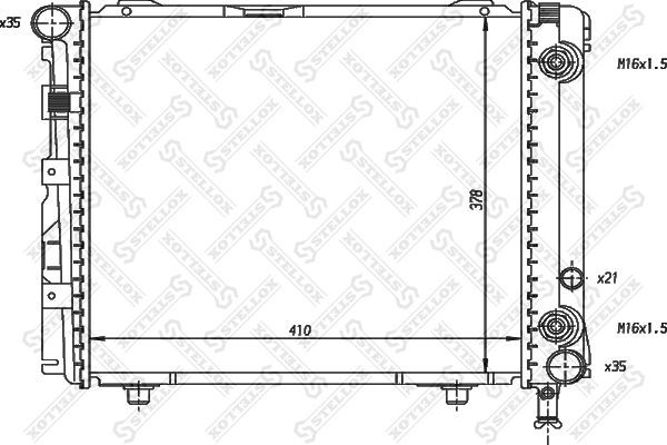 радиатор системы охлаждения! без AC АКПП\ MB W124 2.2i 16V 92> 10-25893-SX STELLOX