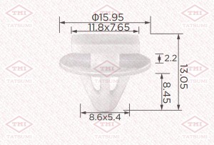 Клипса автомобильная [упаковка 10 штук] TJB1734 TJB1734 TATSUMI