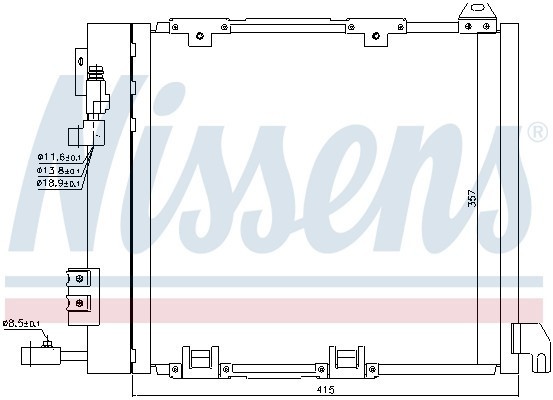 Конденсер OPEL ASTRA G 1.7TD, 2.0DTI, 2.2DTI 94385 94385 NISSENS