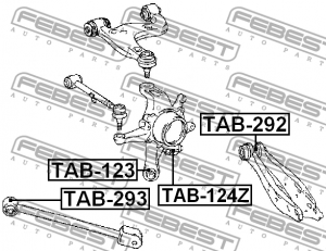 Сайлентблок задн цапфы плавающий TOYOTA LAND CRUISER PRADO 150 TAB-124Z TAB-124Z FEBEST