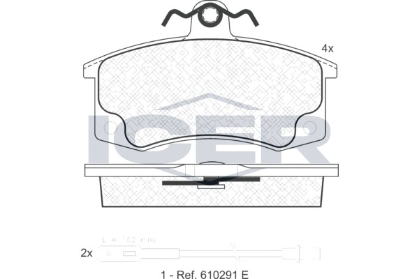 181308 колодки дисковые п.\ Lada 2108-2112 1.1-1.5 &16V 86> 181308 ICER