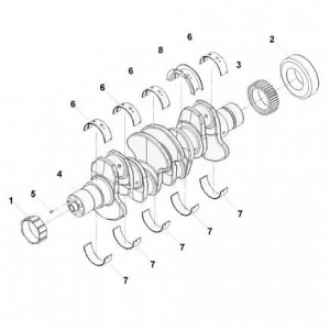 Вкладыши КАМАЗ Камминз ISBe, ISDe, BT, EQB кор.верхний (стандарт) (1шт) (3978818 0456 HAFFEN