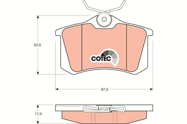 Колодки тормозные VW AUDI SEAT SKODA задние (4шт.) TRW GDB1330 TRW