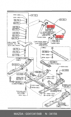 ВТУЛКА СТАБИЛИЗАТОРА G041-34-156B MAZDA