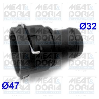 Фланец VW Golf (08-12) AUDI A3 (04-13) системы охлаждения MEAT&DORIA 93244 MEAT DORIA