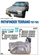 фара правая!\ Nissan Terrano I 87-95 2151139RLD DEPO