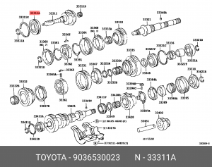 ПОДШИПНИК ПЕРВИЧНОГО ВАЛА,ПЕРЕД/BEARING, 90365-30023 90365-30023 TOYOTA
