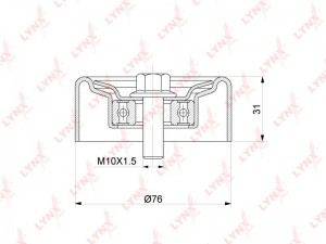 Ролик натяжного механизма / приводной подходит для HYUNDAI Elantra 1.6 06 / i20  PB-5349 LYNXAUTO