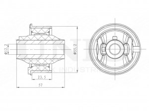 С/блок задний переднего нижнего рычага RMP-20510 UNIO