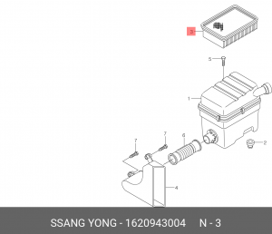 Фильтр воздушный SSANGYONG Korando,Musso ТАГАЗ Road Partner (E20/23/32) OE 1620943004 SSANG YONG