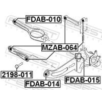 Болт FORD Focus крепления рычага заднего FEBEST 2198011 FEBEST