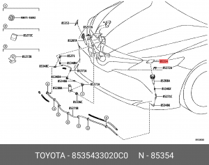 ЗАГЛУШКА 85354-33020C0 85354-33020-C0 TOYOTA