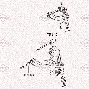 Сайлентблок переднего нижнего рычага передний MITSUBISHI L200/Pajero 90- TEF1475 TEF1475 TATSUMI