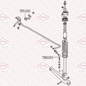 Тяга стабилизатора задняя L/R MITSUBISHI Lancer 03- TEB1035 TEB1035 TATSUMI