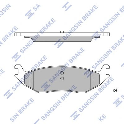 Тормозная колодка SP4169 SP4169 SANGSIN