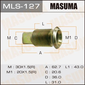 футорка колесная! M30x1.5/M20x1.5\ Mitsubishi MLS127 MASUMA