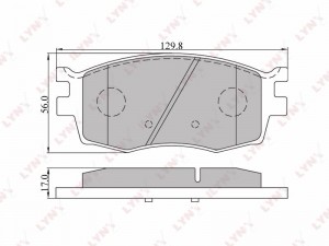Колодки тормозные дисковые передние BD-3608 LYNXAUTO