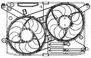 Вентиляторы охлаждения с кожухом (2 вент.) для а/м Ford Mondeo V (15-) LFK1045 LFK1045 LUZAR