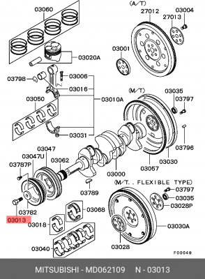 MITSUBISHI PAJERO 91-96 M14X44 MD062109 MITSUBISHI