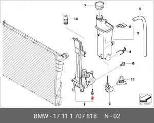 Пробка BMW 3 (E46),X5 (E53) картера двигателя OE 17 11 1 707 818 BMW
