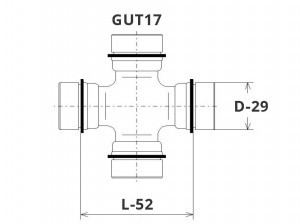 Крестовина TOYOTA Hiace (89-95),Supra (93-98) вала карданного задняя GMB GUT17 GMB