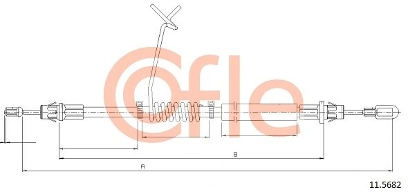 Трос стояночного тормоза FORD: TRANSIT RWD CAB 07 1337/1115 mm 92115682 92115682 COFLE