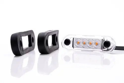 фонарь габаритный! желтый, LED 12-36В с проводом 0.5м, 84х28мм, с прокладками\ R FT073ZLED FRISTOM