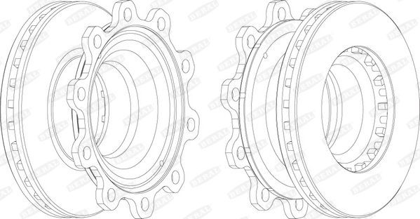 Диск тормозной 378*45*159.5 BCR193A BERAL
