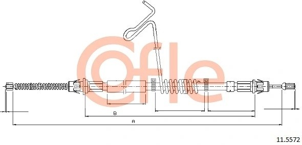 Трос стояночного тормоза FORD Transit (00-06) правый COFLE 92115572 COFLE