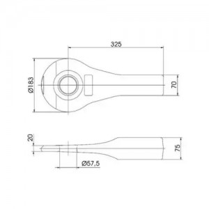 Серьга буксирная OC57W01, 57мм, 190kN V.Orlandi OC57W01 ORLANDI