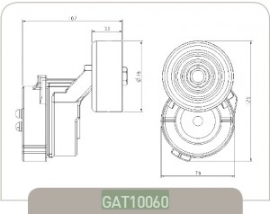 Натяжитель приводного ремня HYUNDAI Porter 2,Starex H-1 (04-) дв.D4CB KIA Sorent GAT10060 GMB