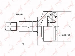 ШРУС наружный HONDA Fit (08-) LYNX CO-3412 LYNXAUTO
