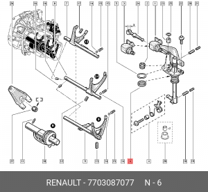 Сальник ЛАДА Largus КПП штока выбора передач АвтоВАЗ 7703087077 RENAULT