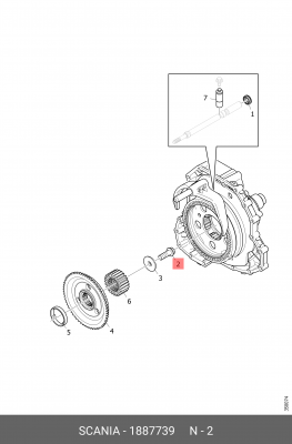болт трансмиссии! КПП M20x1.5x55 \Scania 1887739 SCANIA