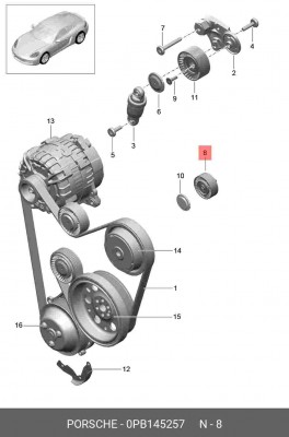 РОЛИК ОТВОДНОЙ 0PB 145 257 VAG